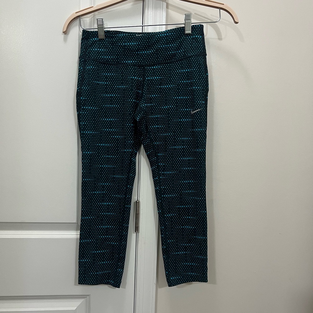 Nike Blue Epic Running Capri Tights Size Small